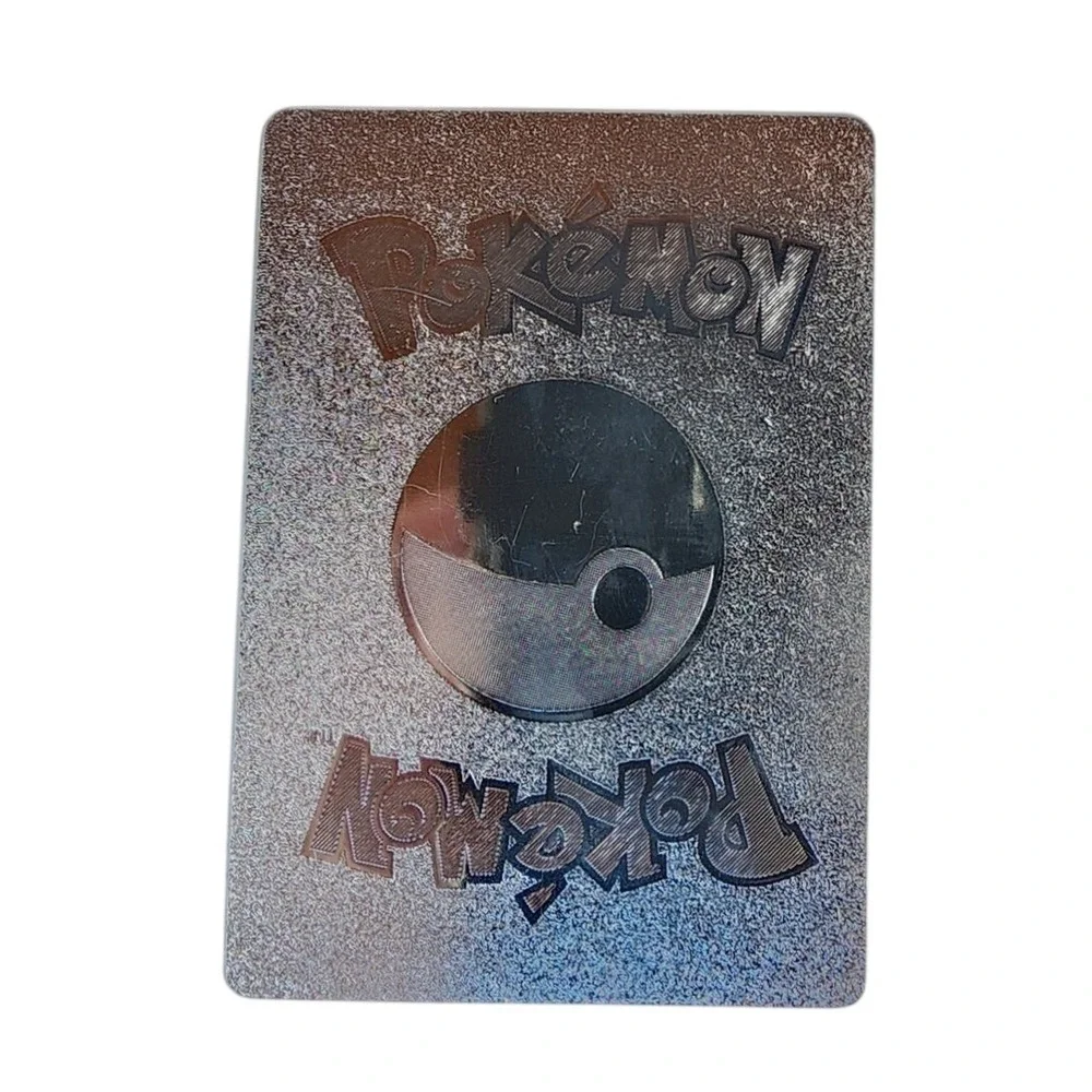 Pokemon Pikachu Silver Metal Card Silver Texture Custom TCG Gamer Collectible